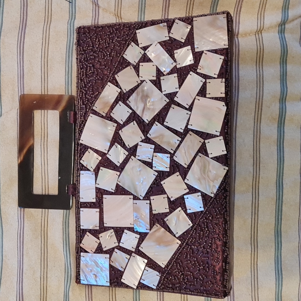 Beaded Brown Beaded Bag